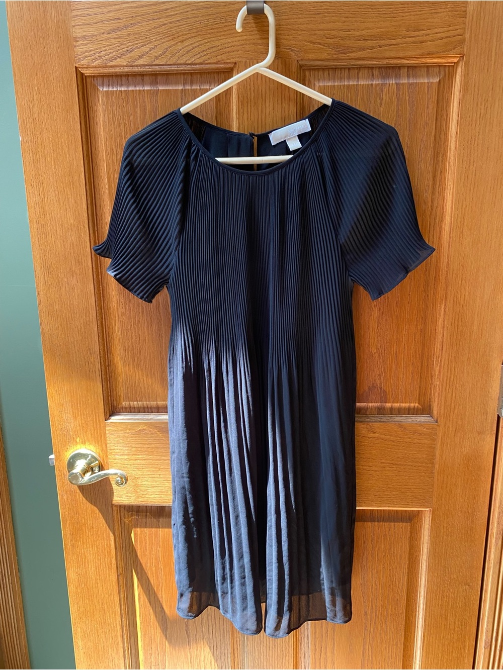 Michael Kors Black Pleated Midi Dress